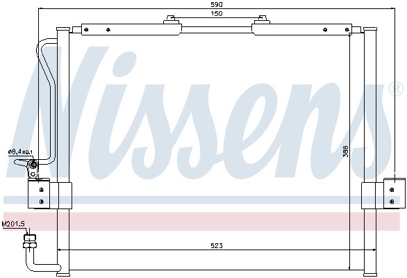 NISSENS 94417 Condensatore, Climatizzatore