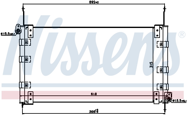 NISSENS 94437 Condensatore, Climatizzatore