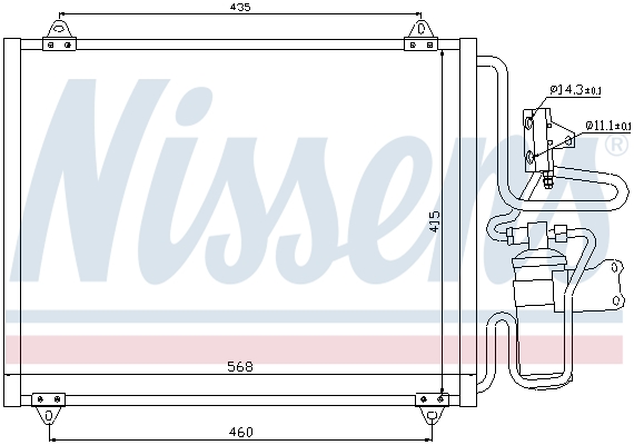 NISSENS 94440 Condensatore, Climatizzatore