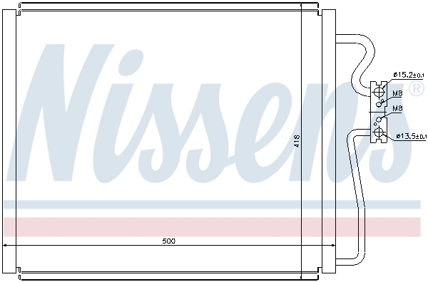 NISSENS 94528 Condensatore, Climatizzatore