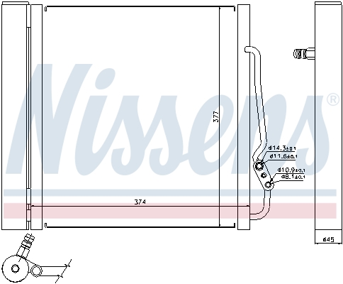 NISSENS 94543 Condensatore, Climatizzatore