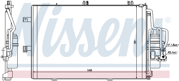 NISSENS 94546 Condensatore, Climatizzatore