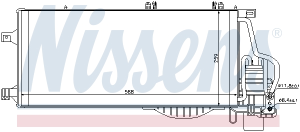 NISSENS 94548 Condensatore, Climatizzatore