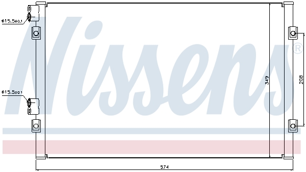 NISSENS 94555 Condensatore, Climatizzatore