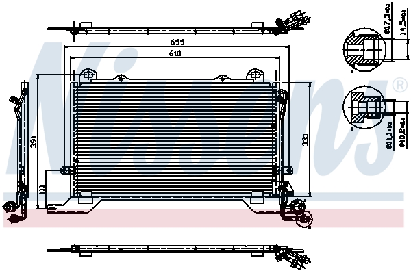 NISSENS 94567 Condensatore, Climatizzatore