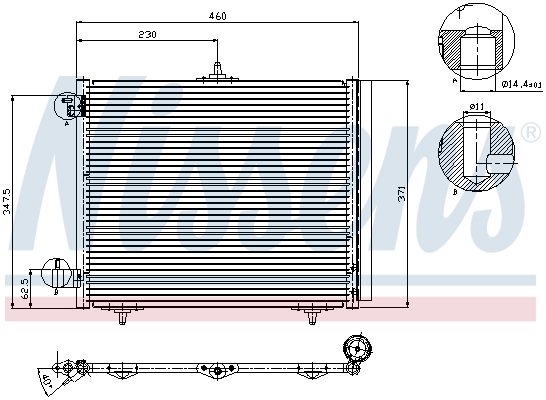 NISSENS 94595 Condensatore, Climatizzatore