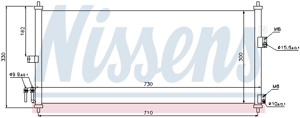 NISSENS 94616 Condensatore, Climatizzatore