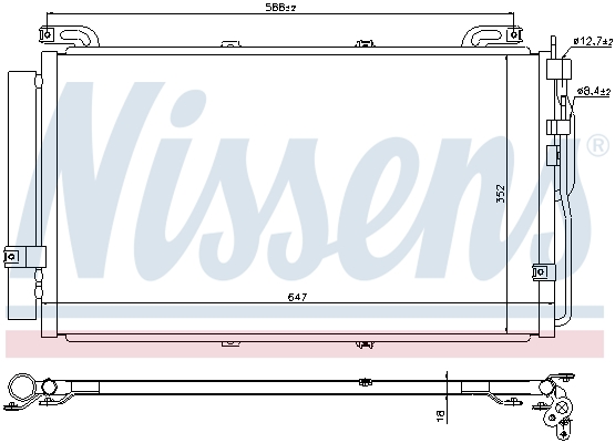 NISSENS 94644 Condensatore, Climatizzatore-Condensatore, Climatizzatore-Ricambi Euro