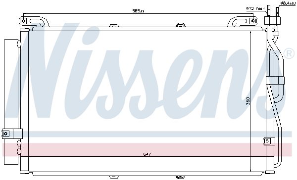 NISSENS 94645 Condensatore, Climatizzatore-Condensatore, Climatizzatore-Ricambi Euro