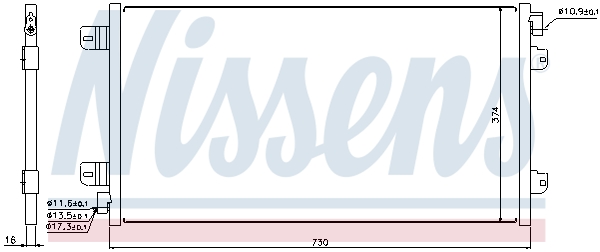 NISSENS 94659 Condensatore, Climatizzatore