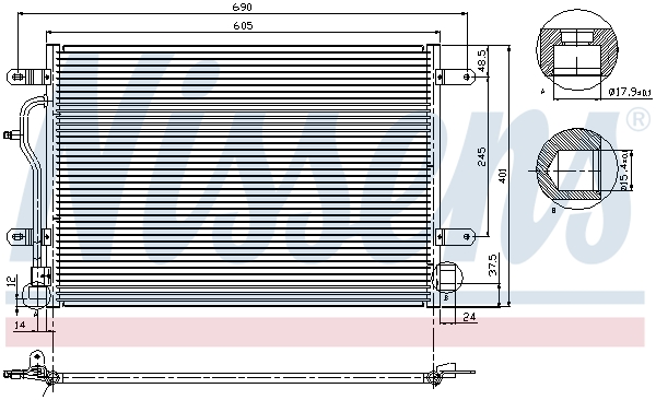 NISSENS 94665 Condensatore, Climatizzatore