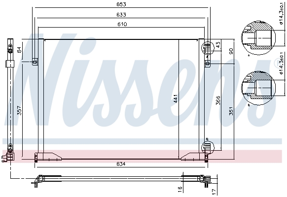 NISSENS 94671 Condensatore, Climatizzatore