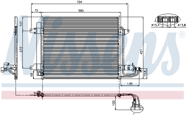 NISSENS 94690 Condensatore, Climatizzatore