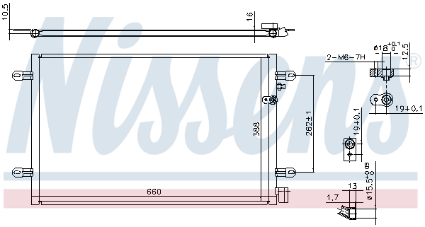 NISSENS 94695 Condensatore, Climatizzatore