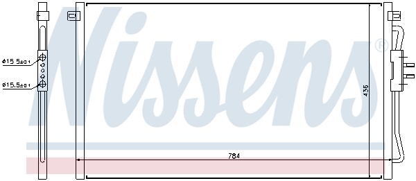 NISSENS 94716 Condensatore, Climatizzatore