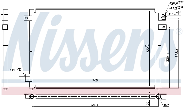 NISSENS 94717 Condensatore, Climatizzatore