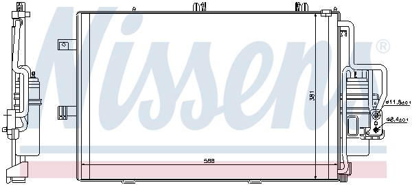 NISSENS 94721 Condensatore, Climatizzatore-Condensatore, Climatizzatore-Ricambi Euro