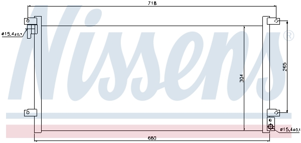 NISSENS 94756 Condensatore, Climatizzatore