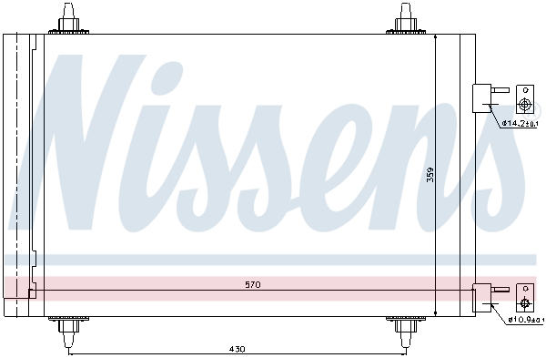 NISSENS 94758 Condensatore, Climatizzatore