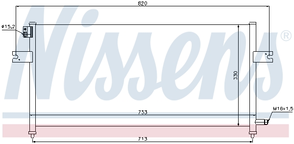 NISSENS 94759 Condensatore, Climatizzatore