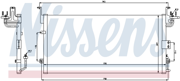 NISSENS 94775 Condensatore, Climatizzatore