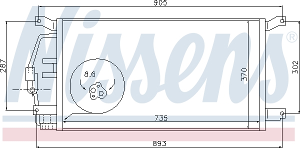 NISSENS 94797 Condensatore, Climatizzatore