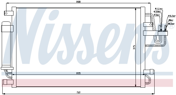 NISSENS 94801 Condensatore, Climatizzatore