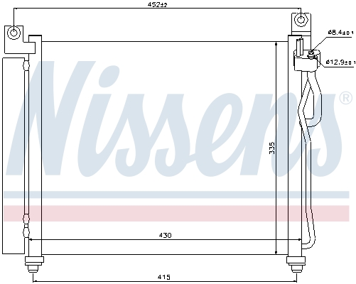 NISSENS 94828 Condensatore, Climatizzatore