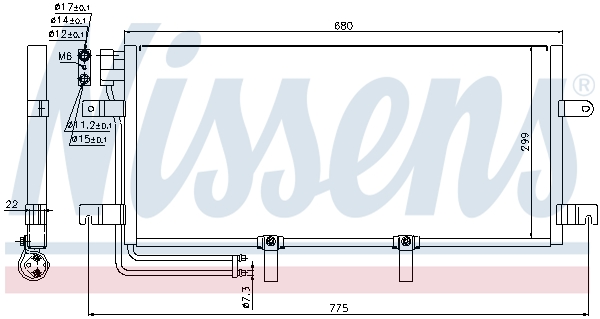 NISSENS 94834 Condensatore, Climatizzatore-Condensatore, Climatizzatore-Ricambi Euro