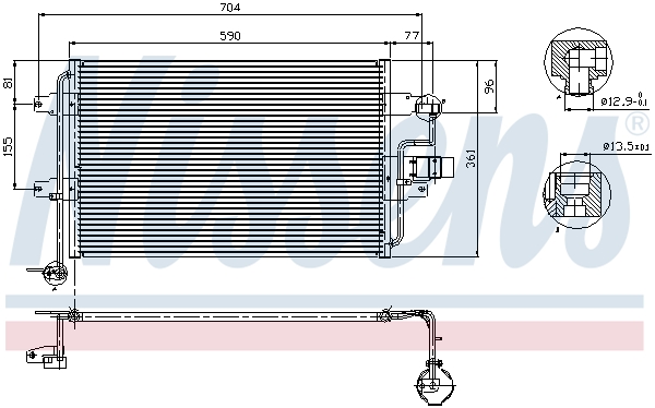 NISSENS 94838 Condensatore, Climatizzatore-Condensatore, Climatizzatore-Ricambi Euro