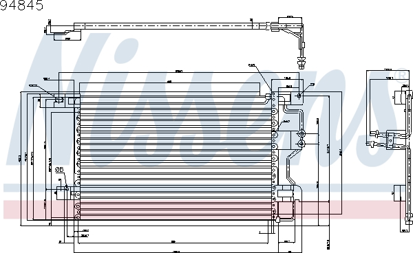 NISSENS 94845 Condensatore, Climatizzatore-Condensatore, Climatizzatore-Ricambi Euro