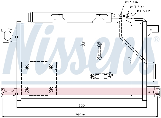 NISSENS 94857 Condensatore, Climatizzatore