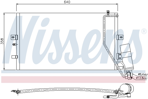 NISSENS 94862 Condensatore, Climatizzatore