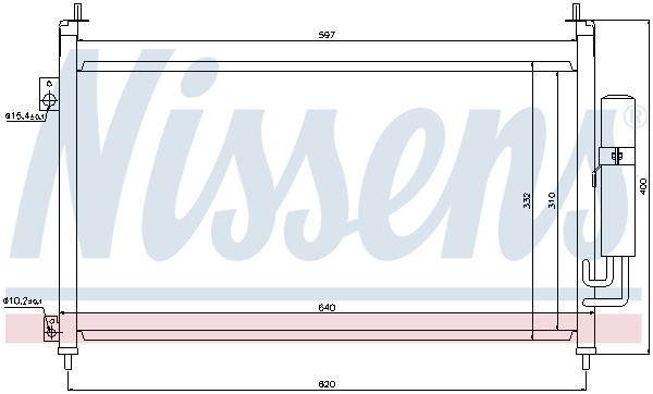 NISSENS 94875 Condensatore, Climatizzatore