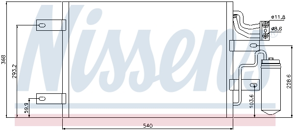 NISSENS 94882 Condensatore, Climatizzatore