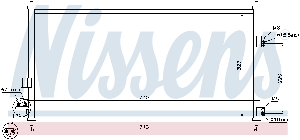 NISSENS 94889 Condensatore, Climatizzatore