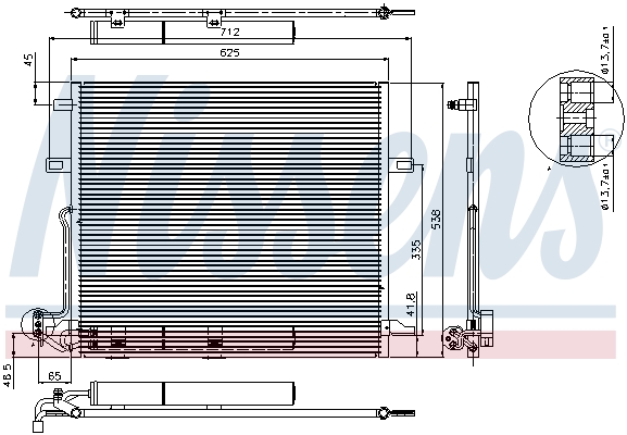 NISSENS 94897 Condensatore, Climatizzatore-Condensatore, Climatizzatore-Ricambi Euro