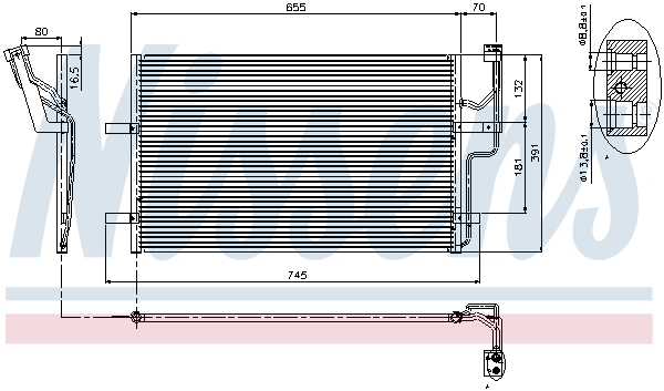 NISSENS 94901 Condensatore, Climatizzatore