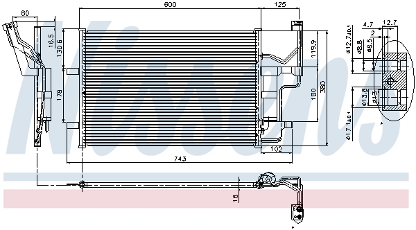 NISSENS 94902 Condensatore, Climatizzatore-Condensatore, Climatizzatore-Ricambi Euro