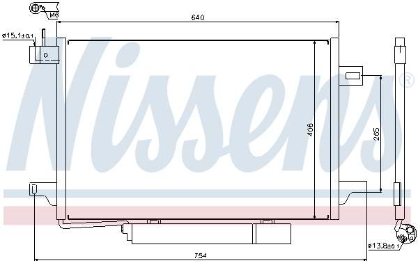 NISSENS 94910 Condensatore, Climatizzatore-Condensatore, Climatizzatore-Ricambi Euro