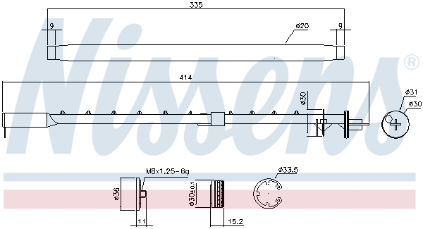 NISSENS 95580 Essiccatore, Climatizzatore