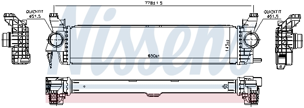 NISSENS 96016 Intercooler