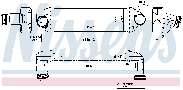 NISSENS 96128 Intercooler