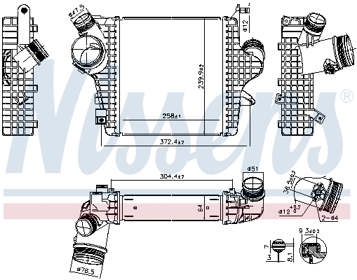 VAN WEZEL 01004085 Intercooler