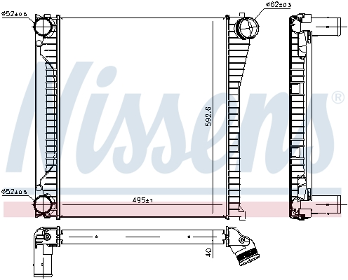 NISSENS 96136 Intercooler-Intercooler-Ricambi Euro