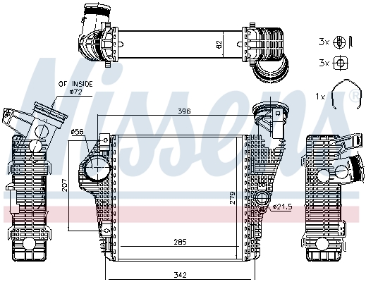 NISSENS 961426 Intercooler-Intercooler-Ricambi Euro