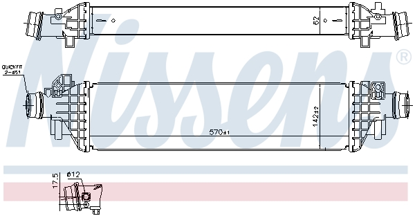 NISSENS 961444 Intercooler-Intercooler-Ricambi Euro