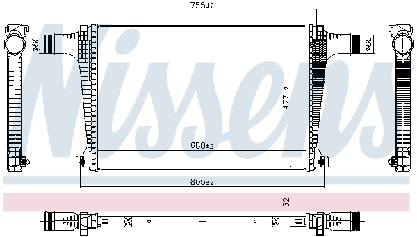 NISSENS 96579 Intercooler