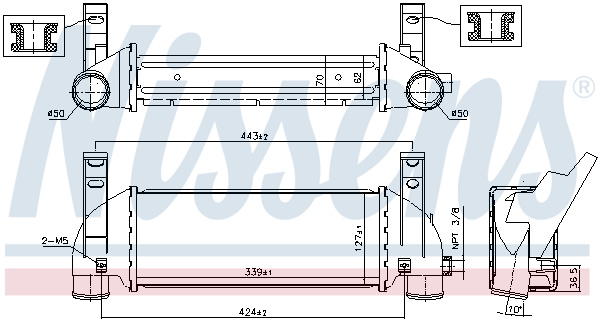 NISSENS 96219 Intercooler