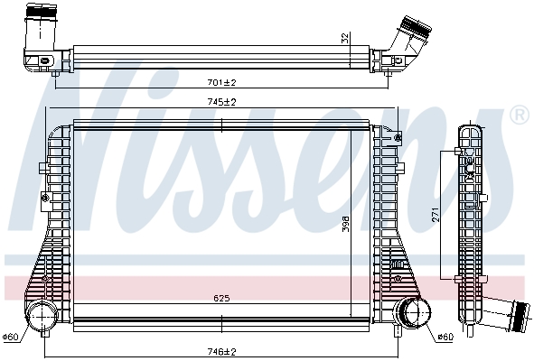 NISSENS 96234 Intercooler